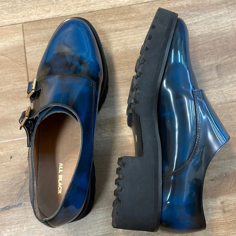 New Women's All Black Lug Monk Flats!!🔥🔥🔥 - Picture 5 of 13